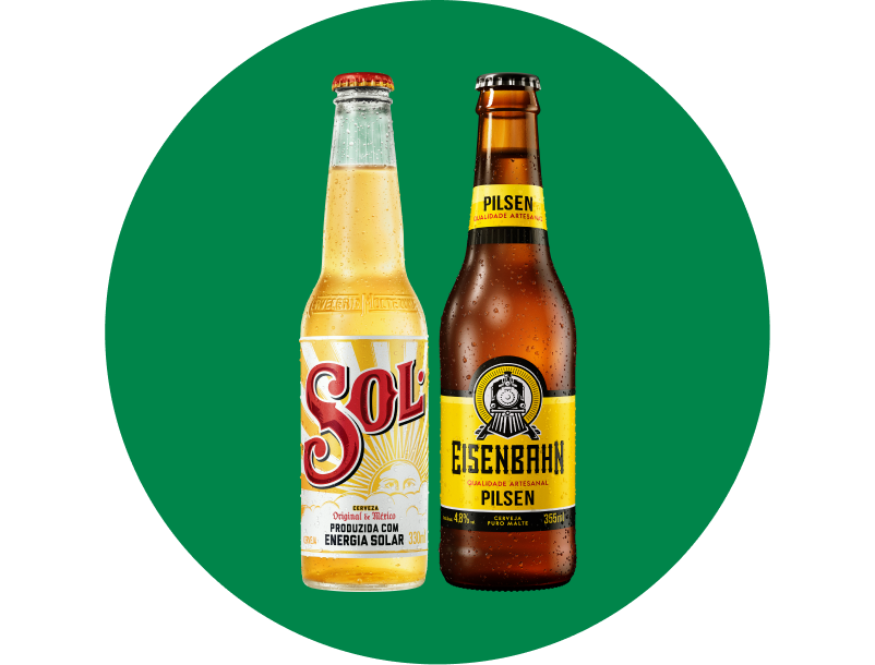 Cerveja Sol ou Eisenbahn (Long Neck)